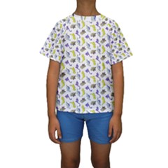 Dinosaurs Pattern Kids  Short Sleeve Swimwear by ValentinaDesign