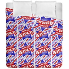 Happy 4th Of July Theme Pattern Duvet Cover Double Side (california King Size) by dflcprints