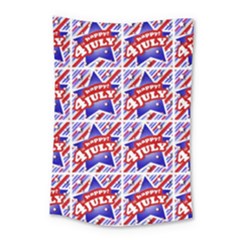 Happy 4th Of July Theme Pattern Small Tapestry by dflcprints