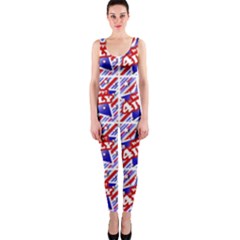 Happy 4th Of July Theme Pattern Onepiece Catsuit by dflcprintsclothing