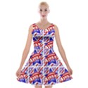 Happy 4th Of July Theme Pattern Velvet Skater Dress View1