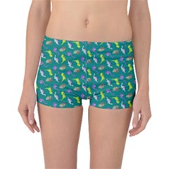 Dinosaurs Pattern Boyleg Bikini Bottoms by ValentinaDesign