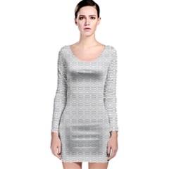 Pattern Long Sleeve Bodycon Dress by ValentinaDesign