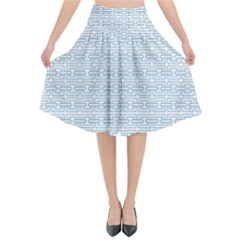 Pattern Flared Midi Skirt