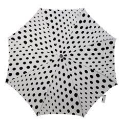 Polka Dot Black Circle Hook Handle Umbrellas (medium) by Mariart