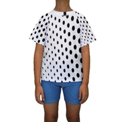 Polka Dot Black Circle Kids  Short Sleeve Swimwear