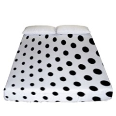 Polka Dot Black Circle Fitted Sheet (california King Size) by Mariart