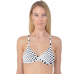 Polka Dot Black Circle Reversible Tri Bikini Top