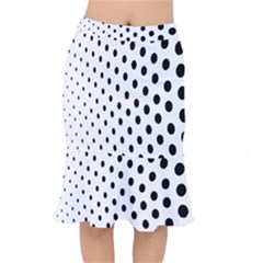 Polka Dot Black Circle Mermaid Skirt by Mariart