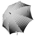 Comic Dots Polka Black White Hook Handle Umbrellas (Large) View2