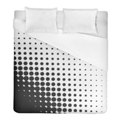 Comic Dots Polka Black White Duvet Cover (full/ Double Size) by Mariart