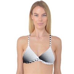 Comic Dots Polka Black White Reversible Tri Bikini Top by Mariart