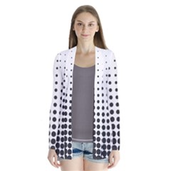 Comic Dots Polka Black White Cardigans by Mariart