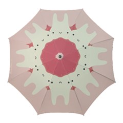 Sad Tooth Pink Golf Umbrellas by Mariart