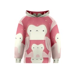 Sad Tooth Pink Kids  Pullover Hoodie by Mariart