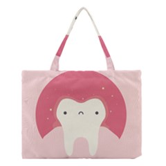 Sad Tooth Pink Medium Tote Bag by Mariart