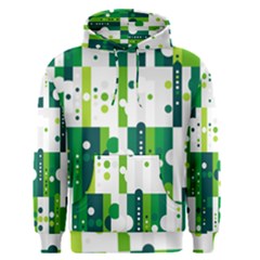 Generative Art Experiment Rectangular Circular Shapes Polka Green Vertical Men s Pullover Hoodie by Mariart