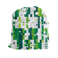 Generative Art Experiment Rectangular Circular Shapes Polka Green Vertical Drawstring Pouches (xxl) by Mariart