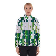 Generative Art Experiment Rectangular Circular Shapes Polka Green Vertical Winterwear by Mariart