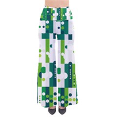 Generative Art Experiment Rectangular Circular Shapes Polka Green Vertical Pants by Mariart