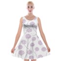 Purple Tulip Flower Floral Polkadot Polka Spot Velvet Skater Dress View1