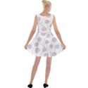 Purple Tulip Flower Floral Polkadot Polka Spot Velvet Skater Dress View2