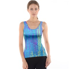 Vertical Behance Line Polka Dot Blue Green Purple Tank Top by Mariart