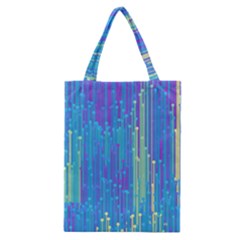 Vertical Behance Line Polka Dot Blue Green Purple Classic Tote Bag by Mariart