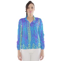 Vertical Behance Line Polka Dot Blue Green Purple Wind Breaker (women) by Mariart