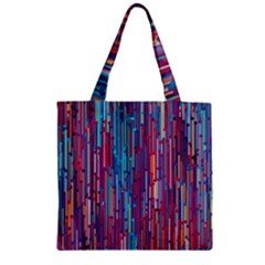 Vertical Behance Line Polka Dot Blue Green Purple Red Blue Black Zipper Grocery Tote Bag by Mariart