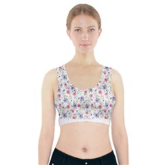 Floral Pattern Sports Bra With Pocket