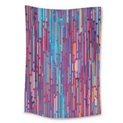 Vertical Behance Line Polka Dot Blue Green Purple Red Blue Black Large Tapestry