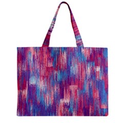 Vertical Behance Line Polka Dot Blue Green Purple Red Blue Small Zipper Mini Tote Bag