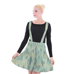 Vertical Behance Line Polka Dot Grey Suspender Skater Skirt