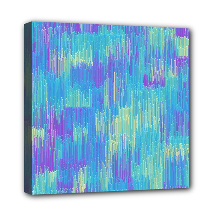 Vertical Behance Line Polka Dot Purple Green Blue Mini Canvas 8  x 8 