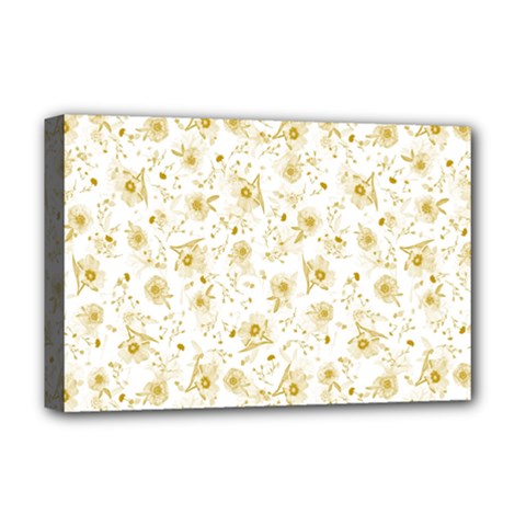 Floral Pattern Deluxe Canvas 18  X 12   by ValentinaDesign