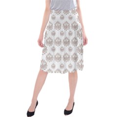 Dot Lotus Flower Flower Floral Midi Beach Skirt by Mariart