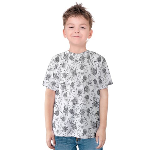 Floral Pattern Kids  Cotton Tee by ValentinaDesign