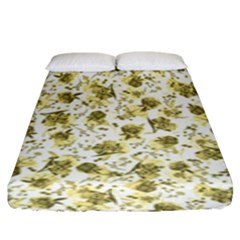 Floral Pattern Fitted Sheet (king Size) by ValentinaDesign