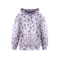 Floral Pattern Kids  Zipper Hoodie by ValentinaDesign