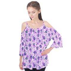 Floral Pattern Flutter Tees