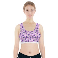 Floral Pattern Sports Bra With Pocket