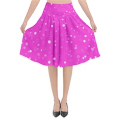 Dots Pattern Flared Midi Skirt by ValentinaDesign