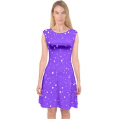 Dots Pattern Capsleeve Midi Dress by ValentinaDesign