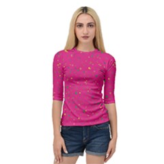 Dots Pattern Quarter Sleeve Tee