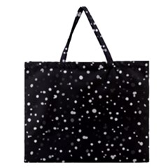 Dots Pattern Zipper Large Tote Bag