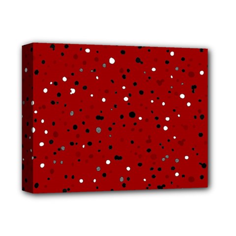 Dots Pattern Deluxe Canvas 14  X 11  by ValentinaDesign