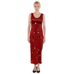 Dots Pattern Fitted Maxi Dress by ValentinaDesign