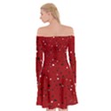 Dots pattern Off Shoulder Skater Dress View2