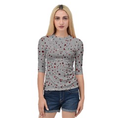 Dots Pattern Quarter Sleeve Tee